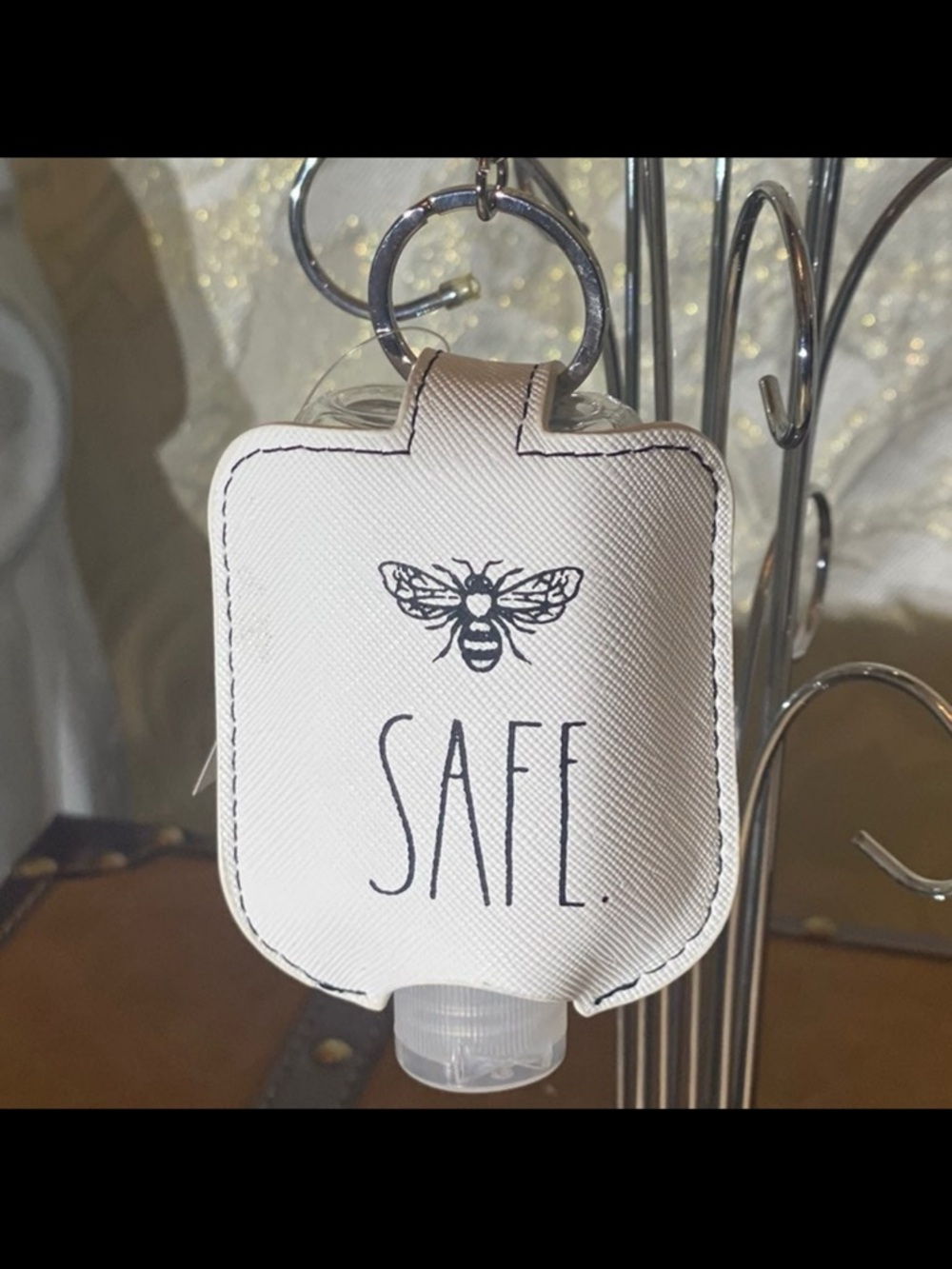 ⚡️Rae Dunn "BEE SAFE" Hand-Sanitizer Holder With Travel Bottle